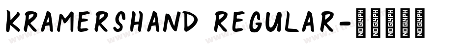 KramersHand Regular字体转换